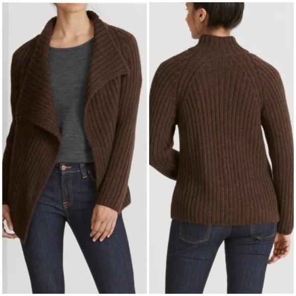 Nau Sweaters - NAU NAZCA Women's Cardigan Superfine Alpaca Knit Brown Sweater L